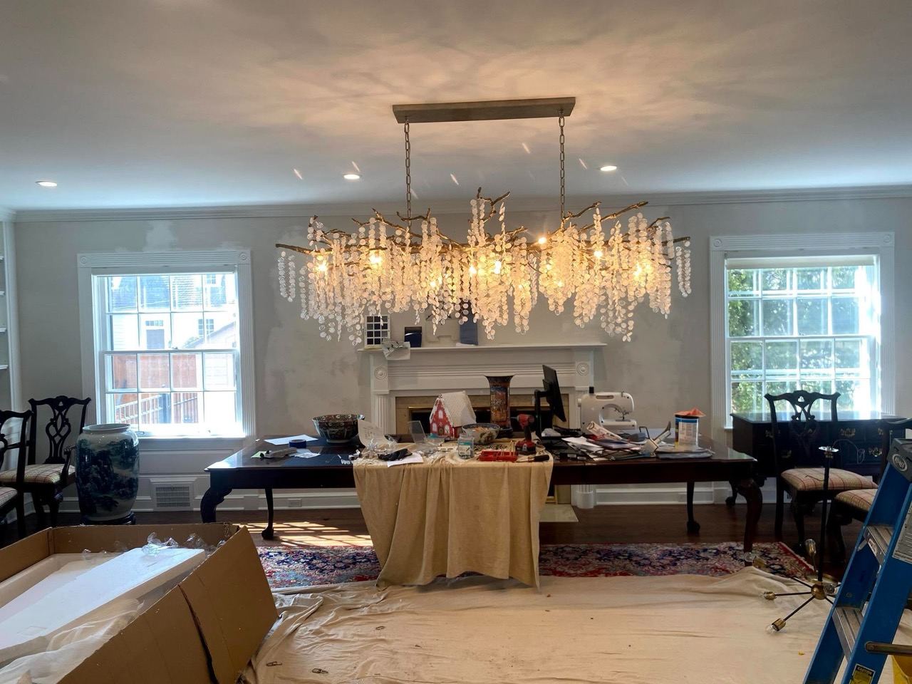 Crystal Chandelier Install